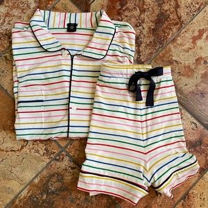 Brand new shortie rainbow PJ top & bottom set